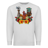 Dove Grey farm life rooster Premium Sweatshirt - SublimationCraftShop