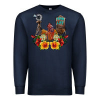 Navy farm life rooster Premium Sweatshirt - SublimationCraftShop