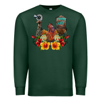 Sports Green farm life rooster Premium Sweatshirt - SublimationCraftShop