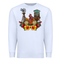 White farm life rooster Premium Sweatshirt - SublimationCraftShop
