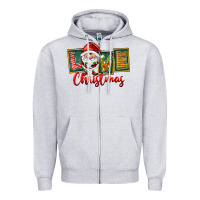 Heather Grey Love Christmas Gnome Santa Zipper Hoodie - FaDigitalArtStudio