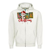 Oatmeal Heather Love Christmas Gnome Santa Zipper Hoodie - FaDigitalArtStudio