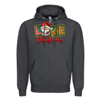 Smoke Love Christmas Gnome Santa Zipper Hoodie - FaDigitalArtStudio