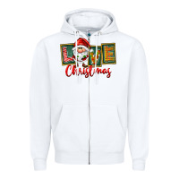 White Love Christmas Gnome Santa Zipper Hoodie - FaDigitalArtStudio