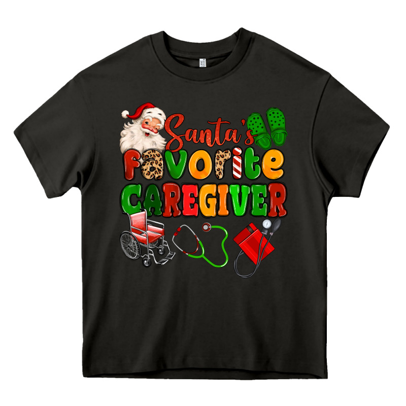Santas Favorite Caregiver Heavy Core Tee by MaliasSmallBusiness | Teevron