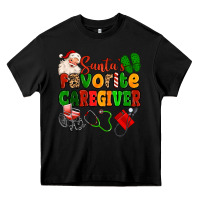 Black santas favorite caregiver Heavy Core Tee - MaliasSmallBusiness