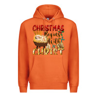 Carrot christmas begins with christ Premium Hoodie - FaDigitalArtStudio