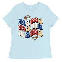 Baby Blue American Mama Ladies Tee - BundleAndBundleShop