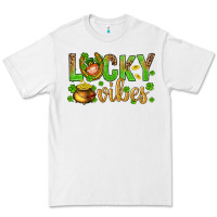 White St. Patricks day lucky vibes Premium Tee - BundleAndBundleShop