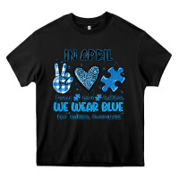 Black in april we wear blue Heavy Core Tee - JahusDesignShop