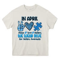 Cream in april we wear blue Heavy Core Tee - JahusDesignShop
