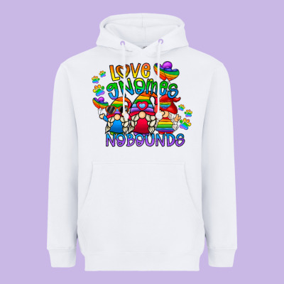 Love Gnome No Bounds Heavyweight Hoodie Designed By Cowhidedigitalart