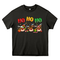 Asphalt ho ho ho reindeer Heavy Core Tee - MaliasSmallBusiness