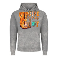 Cloud Rock Give Cancer the boot Kidney Cancer orange ribbon Vintage Hoodie - NancyCooperArtShop