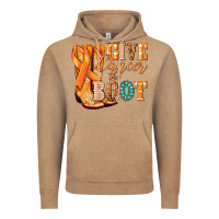 Vintage Coffee Give Cancer the boot Kidney Cancer orange ribbon Vintage Hoodie - NancyCooperArtShop