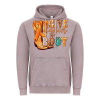 Vintage Zinc Give Cancer the boot Kidney Cancer orange ribbon Vintage Hoodie - NancyCooperArtShop