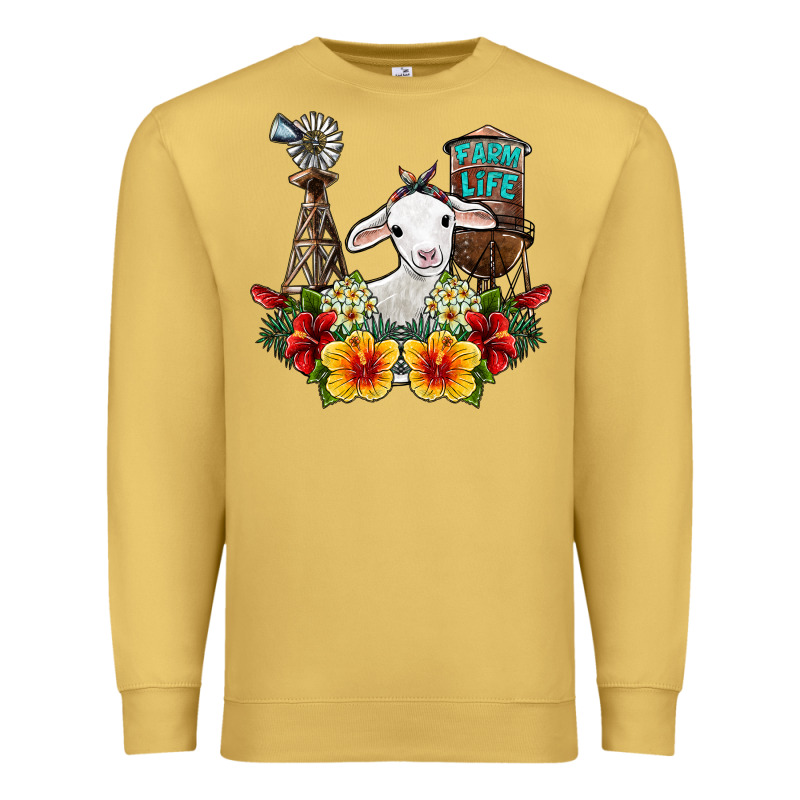 Farm Life Sheep Premium Sweatshirt by SublimationCraftShop | Teevron