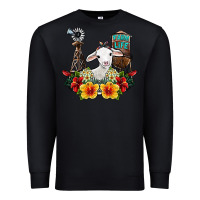 Black farm life sheep Premium Sweatshirt - SublimationCraftShop