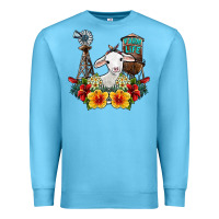 Ocean Blue farm life sheep Premium Sweatshirt - SublimationCraftShop