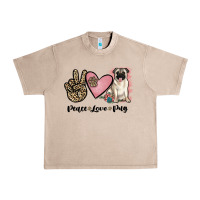 French Oak peace love pug Urban Heavy Tee - JahusDesignShop