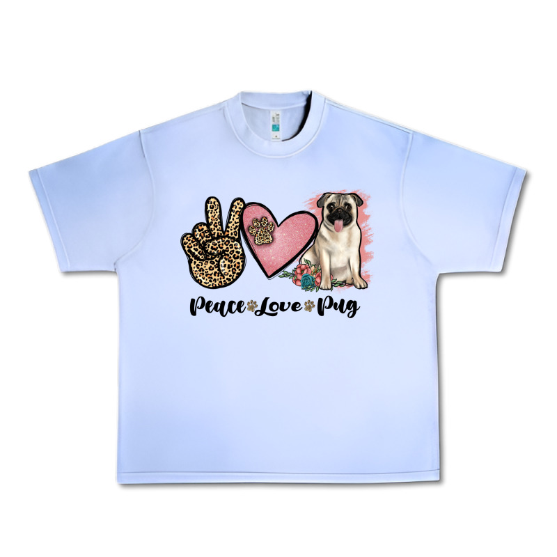 Peace Love Pug Urban Heavy Tee by JahusDesignShop | Teevron