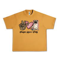Peanut Butter peace love pug Urban Heavy Tee - JahusDesignShop