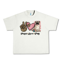 Pistachio peace love pug Urban Heavy Tee - JahusDesignShop