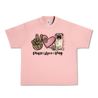 Salmon peace love pug Urban Heavy Tee - JahusDesignShop
