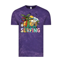 Cloud Purple Let's go surfing Vintage Tee - NancyCooperArtShop