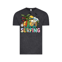 Vintage Black Let's go surfing Vintage Tee - NancyCooperArtShop
