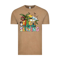 Vintage Coffee Let's go surfing Vintage Tee - NancyCooperArtShop