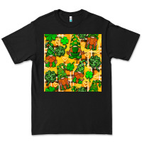 Black St. Patricks gnomies seamless pattern Premium Tee - BundleAndBundleShop