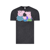 Vintage Black peppa pig family Vintage Tee - artisFamous
