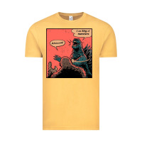 Vintage Mustard i am king of monsters Vintage Tee - artisFamous