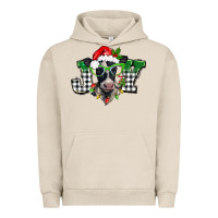 Pigment French Oak Christmas joy black and white cow Urban Hoodie - BarkalooDesign