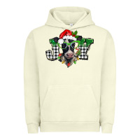 Pigment Pistachio Christmas joy black and white cow Urban Hoodie - BarkalooDesign