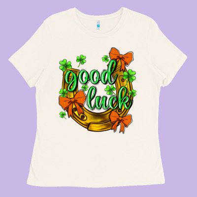 St.patrick's Good Luck Ladies Tee Designed By Bundleandbundleshop