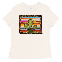 Bone serape leopard cactus Ladies Tee - RanaPortraitStore