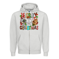 Dove Grey Merry christmas cats Zipper Hoodie - FaDigitalArtStudio