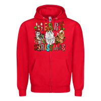 Red Merry christmas cats Zipper Hoodie - FaDigitalArtStudio
