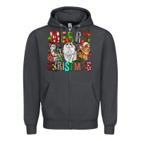 Smoke Merry christmas cats Zipper Hoodie - FaDigitalArtStudio