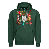 Sports Green Merry christmas cats Zipper Hoodie - FaDigitalArtStudio