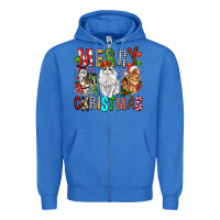 True Royal Merry christmas cats Zipper Hoodie - FaDigitalArtStudio