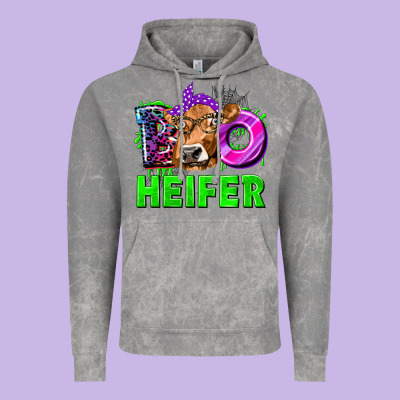Boo Heifer Cow Vintage Hoodie Designed By Texasbilliewilder