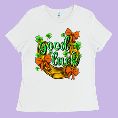 St.patrick's Good Luck Ladies Tee Designed By Bundleandbundleshop