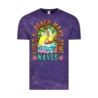 Cloud Purple Life's a beach make some waves Vintage Tee - NancyCooperArtShop