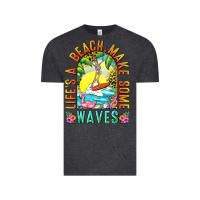 Vintage Black Life's a beach make some waves Vintage Tee - NancyCooperArtShop