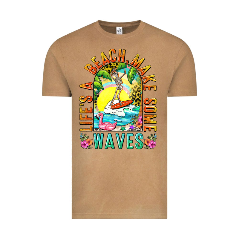 Life's A Beach Make Some Waves Vintage Tee by NancyCooperArtShop | Teevron