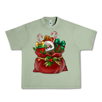 Oil Green Chrismas Santa claus bag Urban Heavy Tee - NancyCooperArtShop