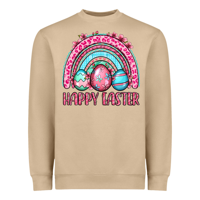 Happy Easter Eggs Rainbow Heavyweight Sweatshirt by OliviaCreatesArt | Teevron